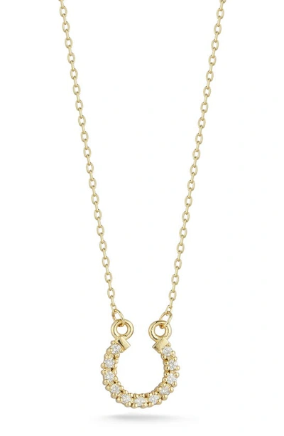 Ember Fine Jewelry 14k Gold Diamond Horse Shoe Pendant Necklace