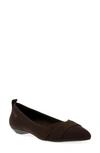 Anne Klein Oval Flat In Chocolate