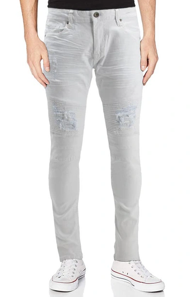 X-ray Rawx Skinny Fit Moto Jeans In White