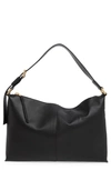 Allsaints Edbury Leather Shoulder Bag In Black