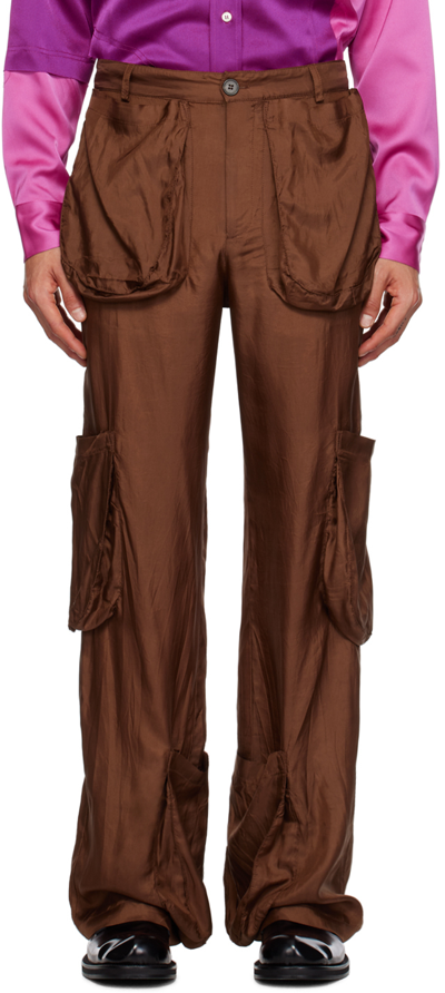 Edward Cuming Brown Cargo Pocket Trousers