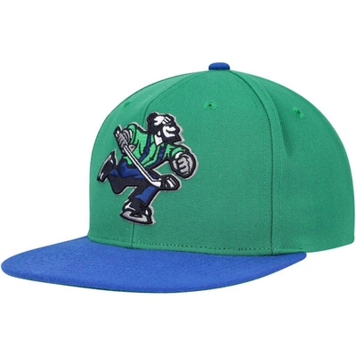 Mitchell & Ness Men's  Green Vancouver Canucks Core Team Ground 2.0 Snapback Hat