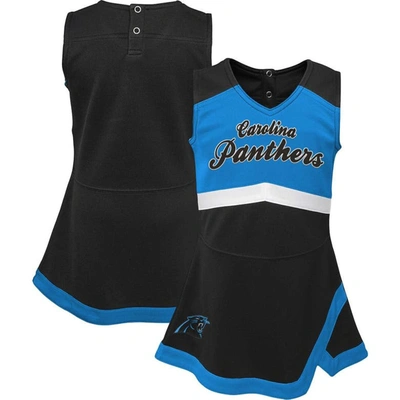 Outerstuff Babies' Girls Infant Black Carolina Panthers Cheer Captain Jumper Dress