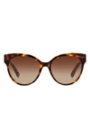 Kate Spade Aubriela 55mm Gradient Round Sunglasses In Havana Polarized