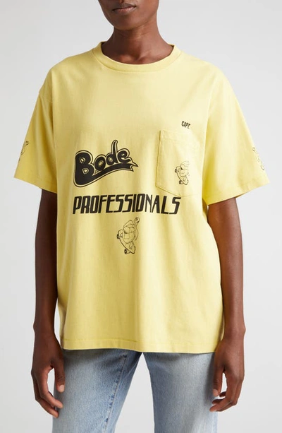 Bode Professionals Graphic T-shirt In Yellow