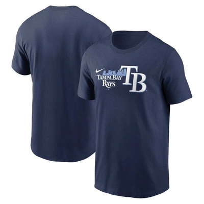 Nike Navy Tampa Bay Rays Local Team Skyline T-shirt In Blue
