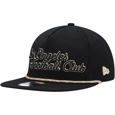New Era Black Lafc Script Golfer Adjustable Hat