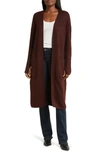 Vince Camuto Longline Cozy Cardigan In Red