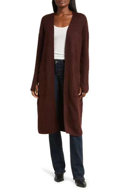 Vince Camuto Longline Cozy Cardigan In Port