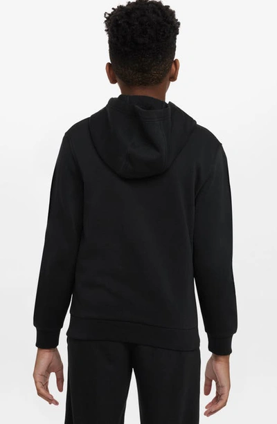 Nike Kids' Sportswear Club Fleece Hoodie In Black/ White