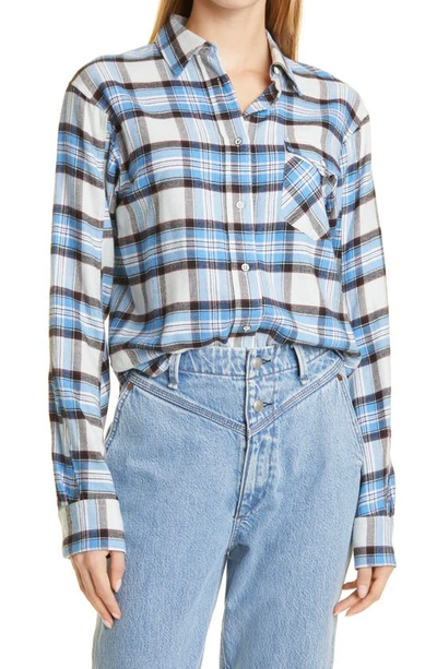 Rag & Bone Jonah Plaid Button-up Shirt In Grey Plaid