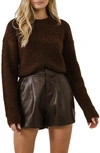English Factory Cozy Crewneck Sweater In Chocolate