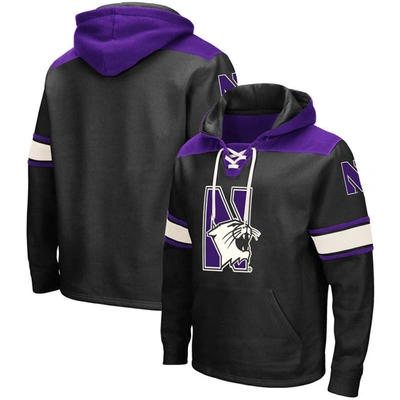 Colosseum Black Northwestern Wildcats 2.0 Lace-up Pullover Hoodie