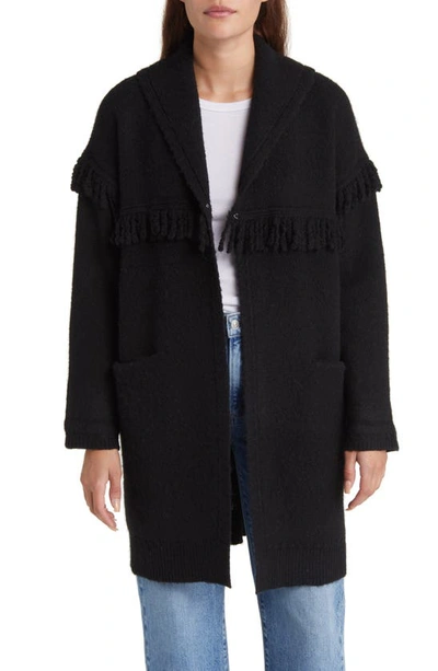 Wit & Wisdom Fringe Yoke Cardigan In Black