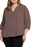 Nydj Semisheer Pintuck Blouse In Darby Peaks