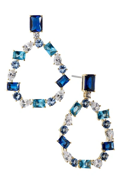 Nadri Rockstars Crystal Drop Earrings In Blue