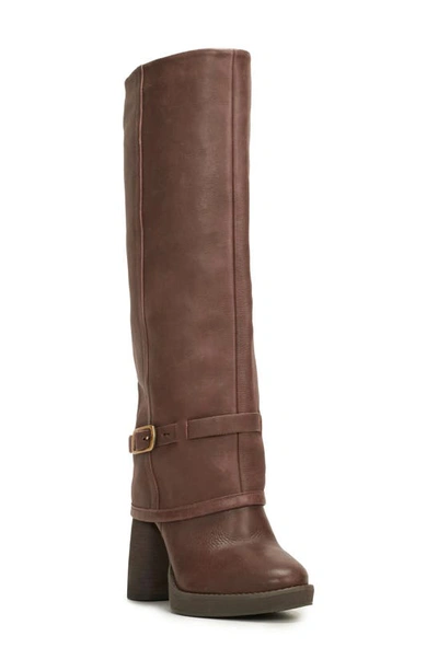 Lucky Brand Nathari Foldover Knee High Boot In Roasted Bzhwdy