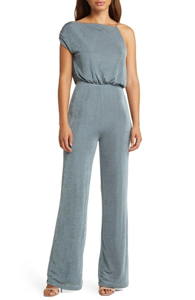 Misha Collection Emer Asymmetric Jumpsuit In Navy