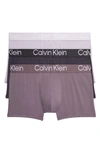 Calvin Klein Ultra-soft Modern 3-pack Stretch Modal Trunks In Imz Sparrow/ Pha