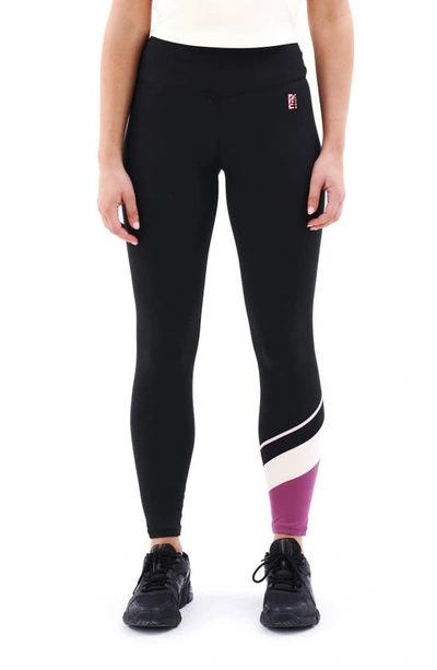 P.e Nation Upward Logo High Rise 7/8 Leggings In Black