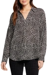 Nydj Becky Recycled Polyester Georgette Blouse In Black