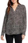 Nydj Becky Recycled Polyester Georgette Blouse In Dillon Dot