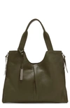 Vince Camuto Corla Leather Tote In Moss