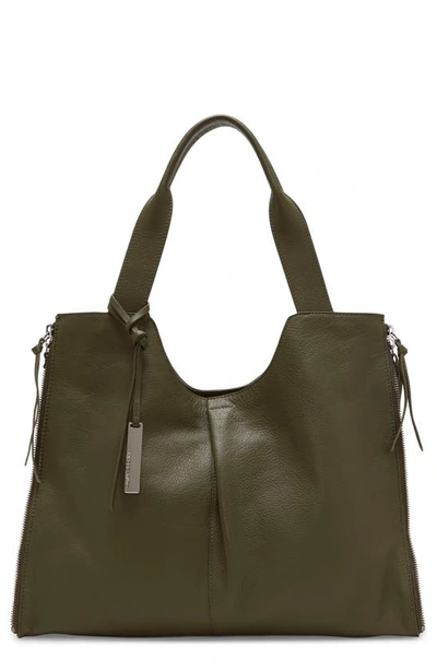Vince Camuto Corla Leather Tote In Moss