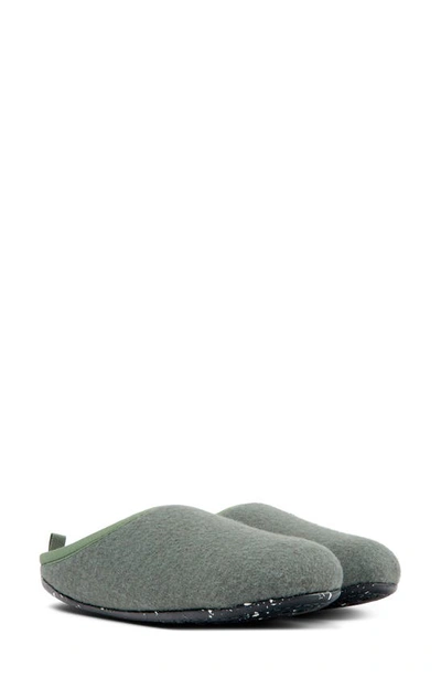 Camper Wabi Wool Blend Slipper In Medium Green