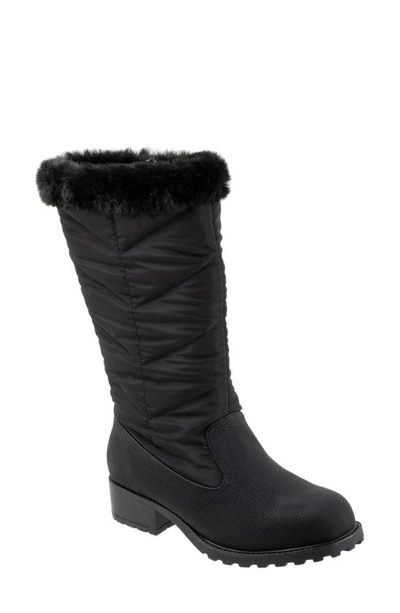 Trotters Benji 3.0 Faux Fur Water Resistant Boot In Black