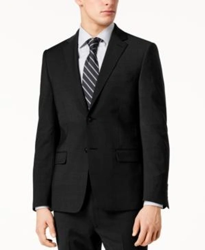 Calvin Klein Men's Skinny-fit Infinite Stretch Black Suit Jacket