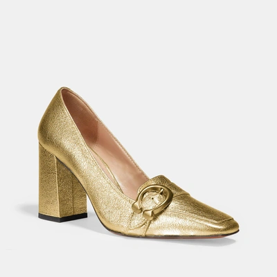Coach Jade Loafer In Gold