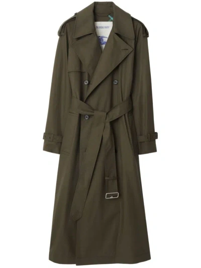 Burberry Castleford Trench Coat In Green