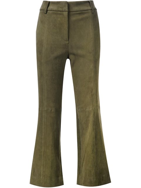 Tibi Flared Cropped Trousers | ModeSens