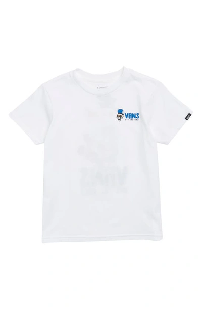 Vans Kids' Skull Slices Cotton Graphic T-shirt In White