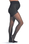 Cache Coeur Activ Light Maternity Tights In Black