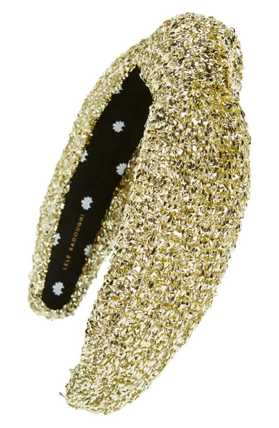 Lele Sadoughi Tinsel Knotted Headband In Gold