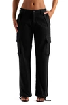 Naked Wardrobe Camo Cargo Pants In Black