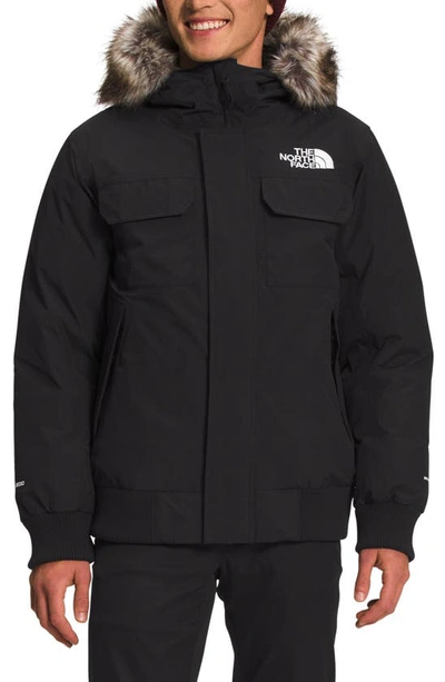 The North Face Mcmurdo Water Repellent 600 Fill Power Down Parka With Faux Fur Trim In Tnf Black