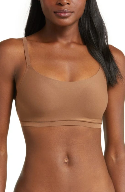 Chantelle Lingerie Soft Stretch Scoop Padded Bralette In Cocoa