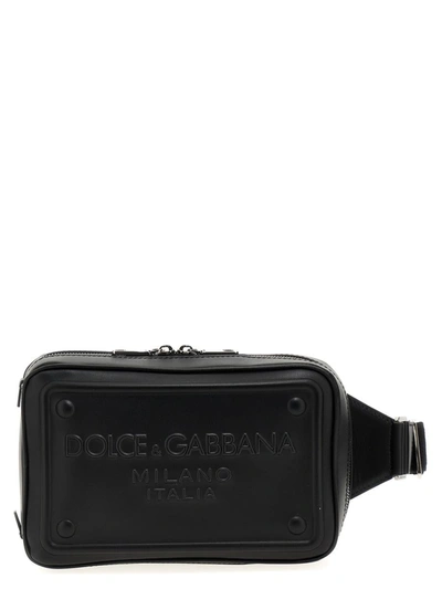 Dolce & Gabbana Logo Fanny Pack Crossbody Bags Black