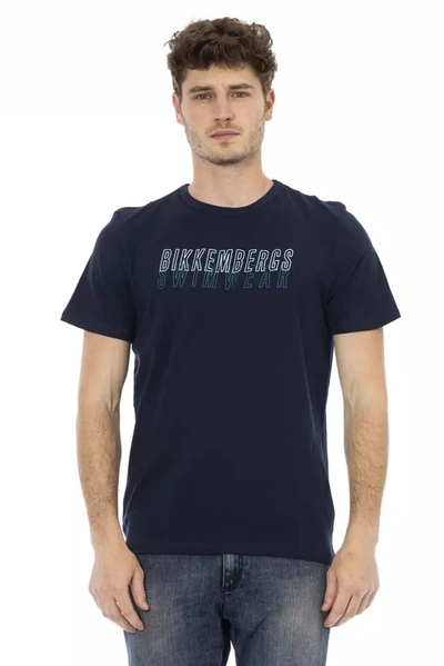 Bikkembergs Army Print Logo Tee In Pure Men's Cotton