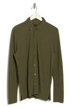 14th & Union Performance Knit Button-down Shirt In Olive Night