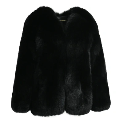 Wanan Touch Extreme Classic Black Jacket In Fox Fur