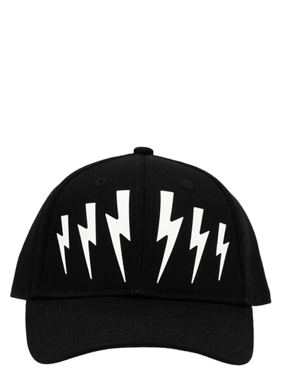 Neil Barrett Thunderbolt Hats In Blackwhite