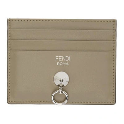 Fendi Grey By The Way Card Holder In F0nj3 Dove