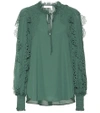See By Chloé Tie-neck Blouse In Green