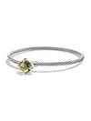 David Yurman Châtelaine® Diamond & Gemstone Cabled Bracelet In Green Orchid
