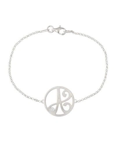 K Kane Mini Single Initial Diamond Bracelet