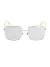 Dior Stellaire1 Mirrored Square Sunglasses In Gold Silver
